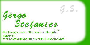 gergo stefanics business card